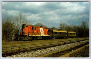 CNJ Central Railroad Of New Jersey GP-7 #1524 Train, 1972, Cranford NJ Postcard