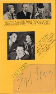 Fred Emney Doctor In Trouble Mounted Hand Signed Autograph