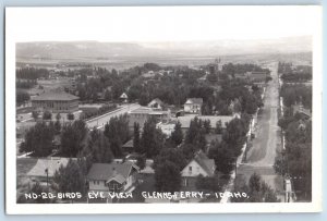 Glenns Ferry Idaho ID Postcard RPPC Photo Bird's Eye View c1940's Vintage