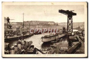 Brest Old Postcard General view of & # 39arsenal