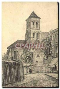 Old Postcard Paris Montmartre Church St Pierre