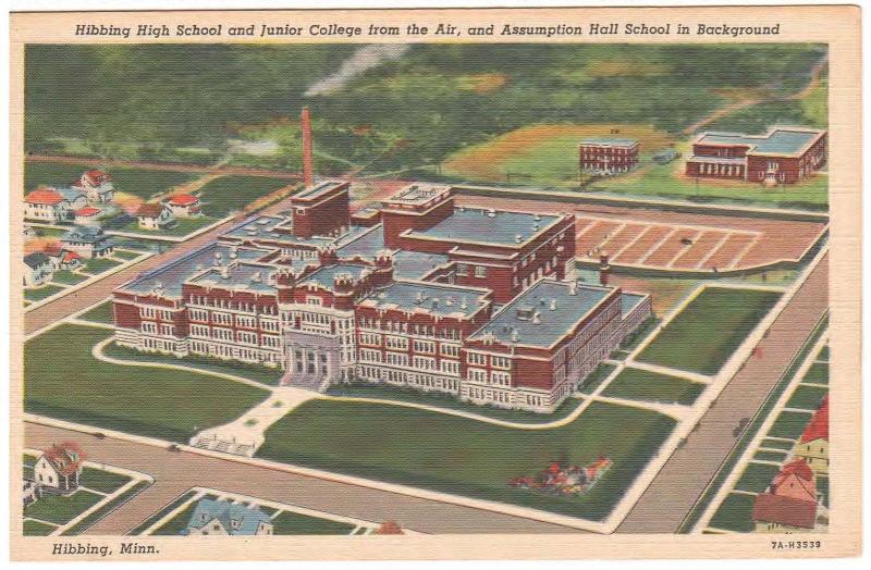 HIBBING MINN. HIGH SCHOOL JUNIOR COLLEGE and ASSUMPTION HALL SCHOOLS 1937 LINEN