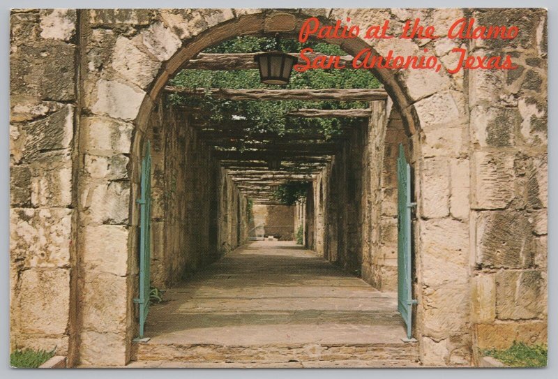 Texas~Patio @ The Alamo~San Antonio~1718 As A Church~Continental Postcard 