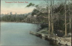 Rockland MA Thompson's Ponbd c1910 Postcard