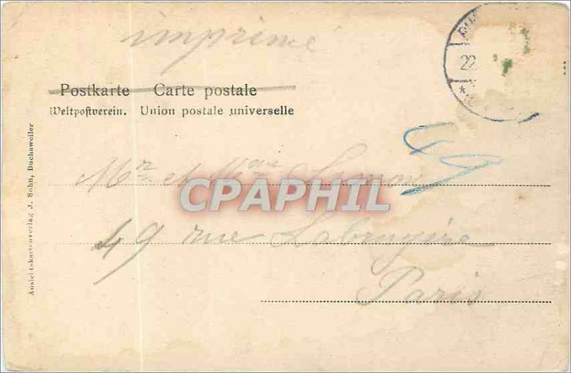 Postcard Old Buchsweiler Kanalstrasse