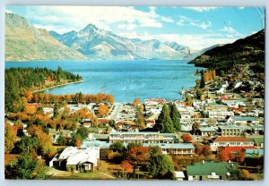 New Zealand Postcard Looking Towards Lake Wakatipu From Queenstown 1983 Vintage