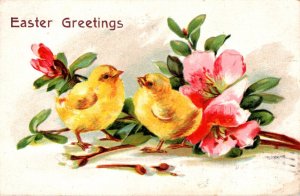 Easter Greetings With Chicks 1910