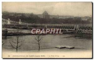 Floods Old Postcard From Paris Le Pont D & # 39Iena