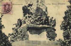 spain, ZARAGOZA, Detalle Monumento a los Sitios (1923) Postcard