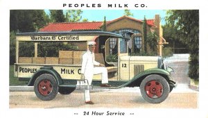 Temple City CA Peoples Milk Co. Milk Man  2.25 x 3.5 Business Card