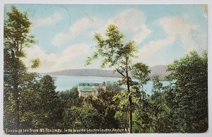 North Carolina Toxaway Inn from Mt. Toxaway 1908 Henersonville NC Postcard T6