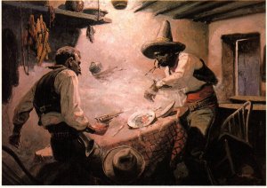 Interrupted Supper,Herbert Stoops,Western Painting