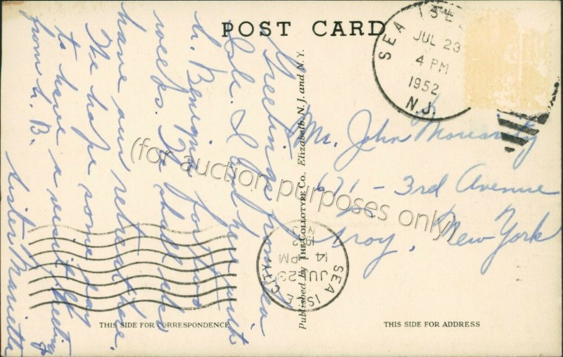 Sea Isle CIty (Cape May), NJ - Convent of Sisters Holy Child, rare 1952 postcard 