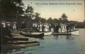 Bryantville MA Mayflower Grove Boat Landing c1910 Postcard