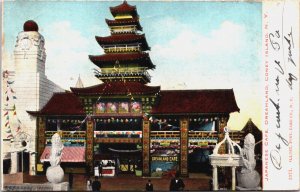 Japanese Cafe Dreamland Coney Island New York Vintage Postcard C207