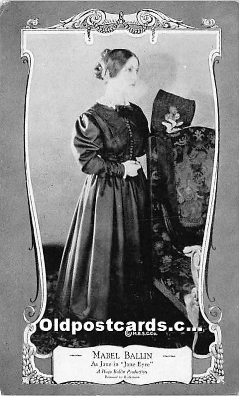 Mabel Ballin As Jane in Jane Eyre Theater Actress Unused 