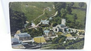 Antique WW1 Soldier Postcard posted 1915 Aerial View Upwey Village Dorset