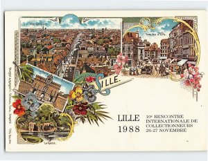 Postcard 10e Recontre Internationale De Collectionneurs, 1988, Lille, France