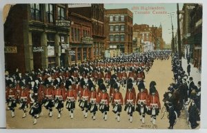 Canada Toronto 48th Highlanders on Parade 1910 Postcard Q2