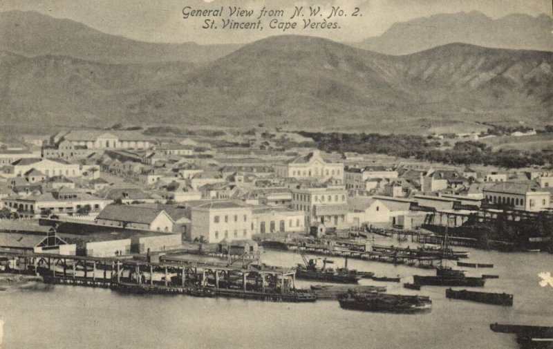 cape verde, SÃO VICENTE, General View from N.W. (1910s) Postcard