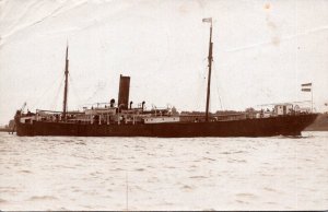 Ships Old Steamship Benisaf Oran Algeria 1913 Real Photo