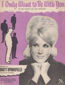 I Only Want To Be With You Dusty Springfield Rare Sheet Music