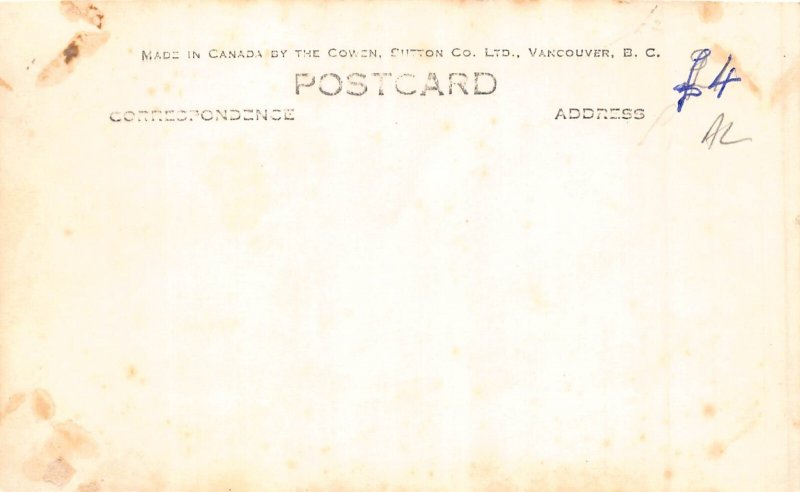 A666 Canada CPR Main Line Near Yoho BC Steam Train RPPC postcard