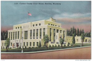 Carbon County Court House, RAWLINS, Wyoming, 1930-1940s