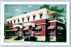 Ste Anne De La Perade Quebec Canada Postcard Hotel Le Peradien c1940's