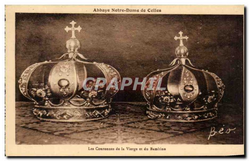 Postcard Abbey Notre Dame de Celles The Crowns of the Virgin and the Bambino