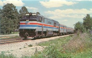 Amtrak Passenger Train Panama Limted  P30CH #723 Terry MSi Chrome Postcard