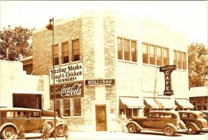 Reproduction  COCA COLA SIGN~HOLLIDAY CAFE  Roadside 4X6 John Baeder Postcard