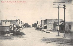 Kent City Michigan Main Street Looking North Vintage Postcard AA34009