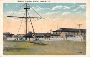 Norfolk Virginia Berkley Training Station Military Antique Postcard K20428