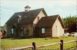 Fort McMurray Alberta The Old Mission First Church c1970 Riel Stamp Postcard H2