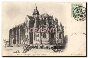 Eu - The Collegiate - Church Saint Laurent - Old Postcard