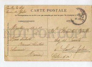 3150774 FRANCE MENTON 4 views Vintage 1909 year postcard