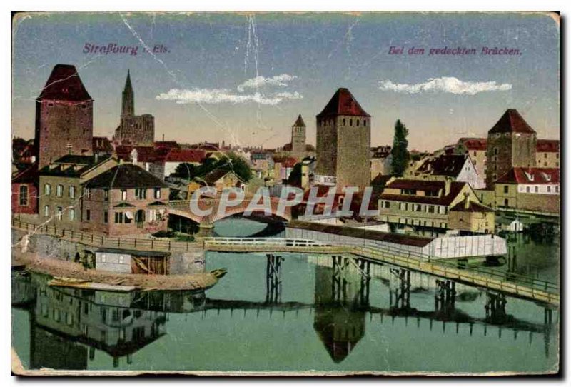 Strasbourg Old Postcard Bei den Brucken gedeckten