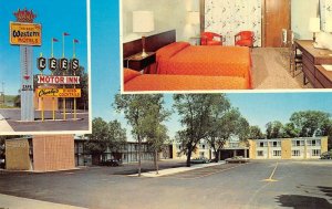 LEE'S MOTOR INN Chamberlain, South Dakota Roadside 1960s Vintage Postcard