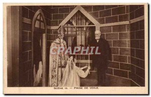 Lisieux Old Postcard Diorama of St. Therese of Jesus Religion & # 39enfant sa...