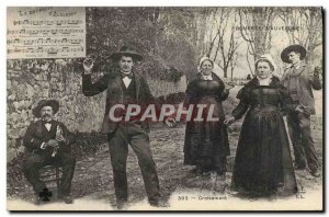 Old Postcard Folklore Auvergne Bourree The Crossing