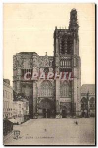 Old Postcard Sens La Cathedrale