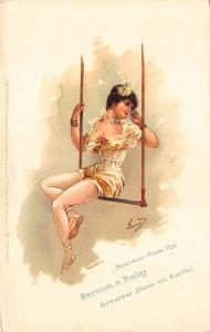 Barnum & Bailey Greatest Show on Earth Circus Woman Performer Signed Postcard