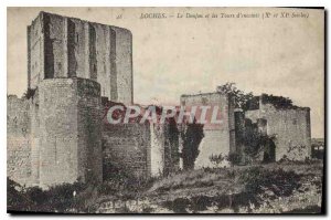 Old Postcard Loches The Dungeon and tour of Aciente