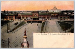 Vtg Portland Maine ME Grand Trunk Railroad Depot Train Station 1910s Postcard