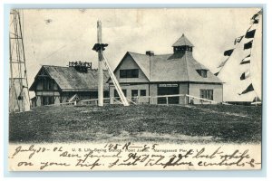 1906 US Life-Saving Station, Narragansett Rhode Island RI Antique Postcard