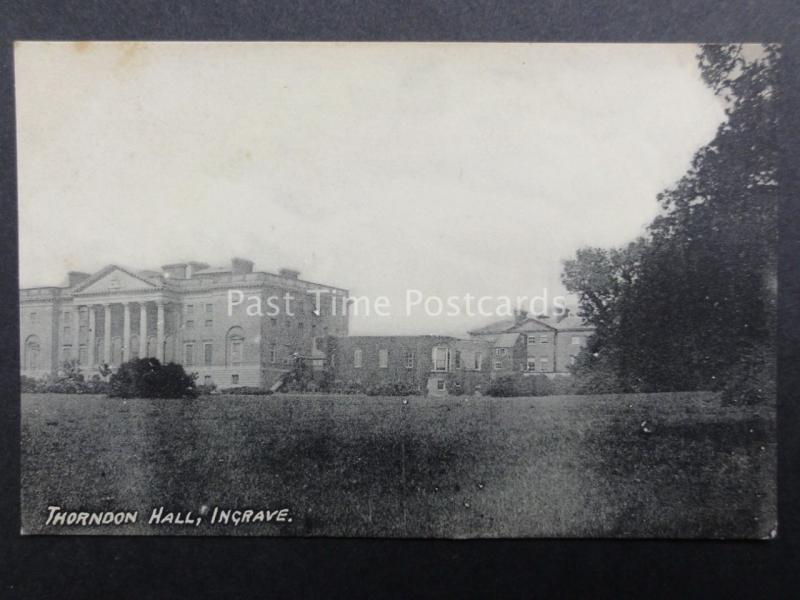 Essex: Thordon Hall Thorndon Park Ingrave, Old Postcard by S.Bennett P.O.Ingrave