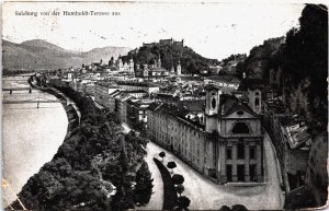 Austria Salzburg von der Humboldt Terrasse aus Vintage Postcard C137