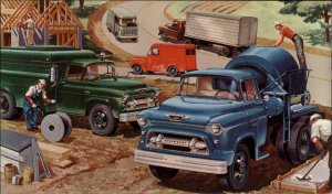 Chevy Chevrolet Trucks Chassis Cab Models Task Force Advertising Postcard
