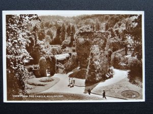 Surrey GUILDFORD View From The Castle c1950s RP Postcard